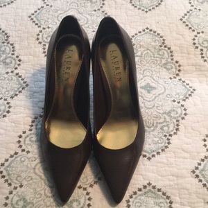 Dark brown leather shoes